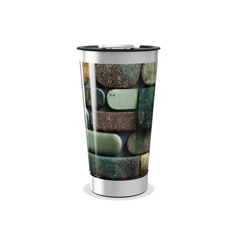 Copo Térmico - Estampa Pedras Coloridas