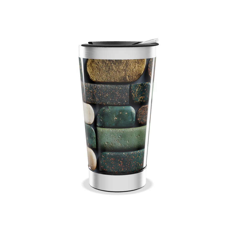 Copo Térmico - Estampa Pedras Coloridas