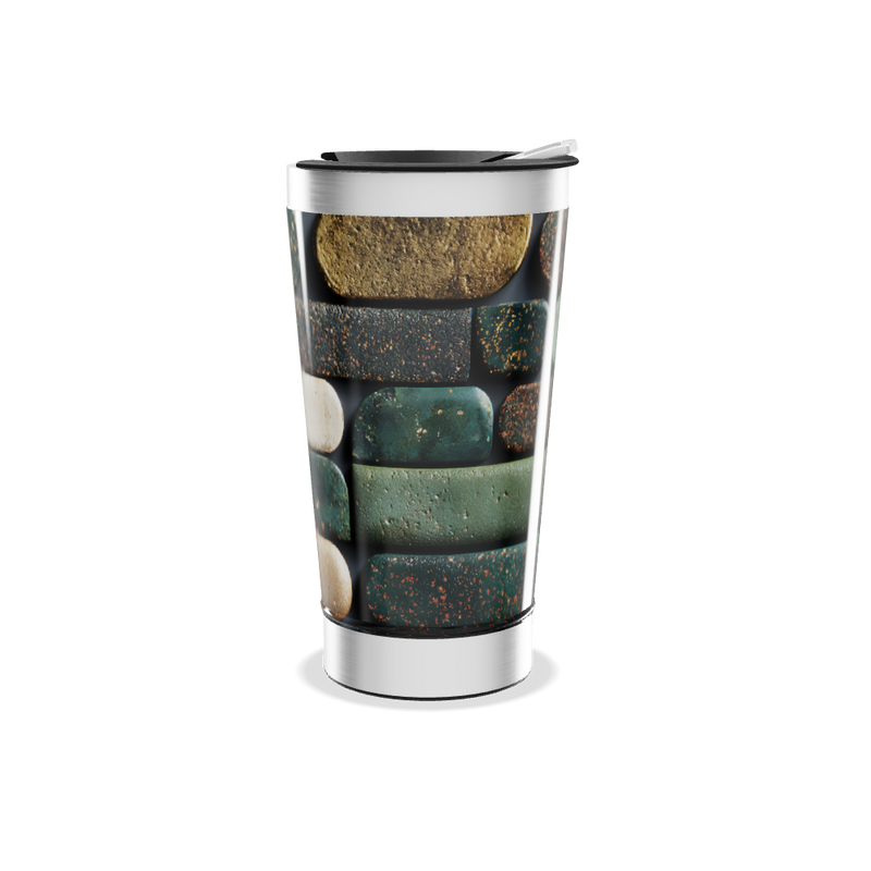 Copo Térmico - Estampa Pedras Coloridas