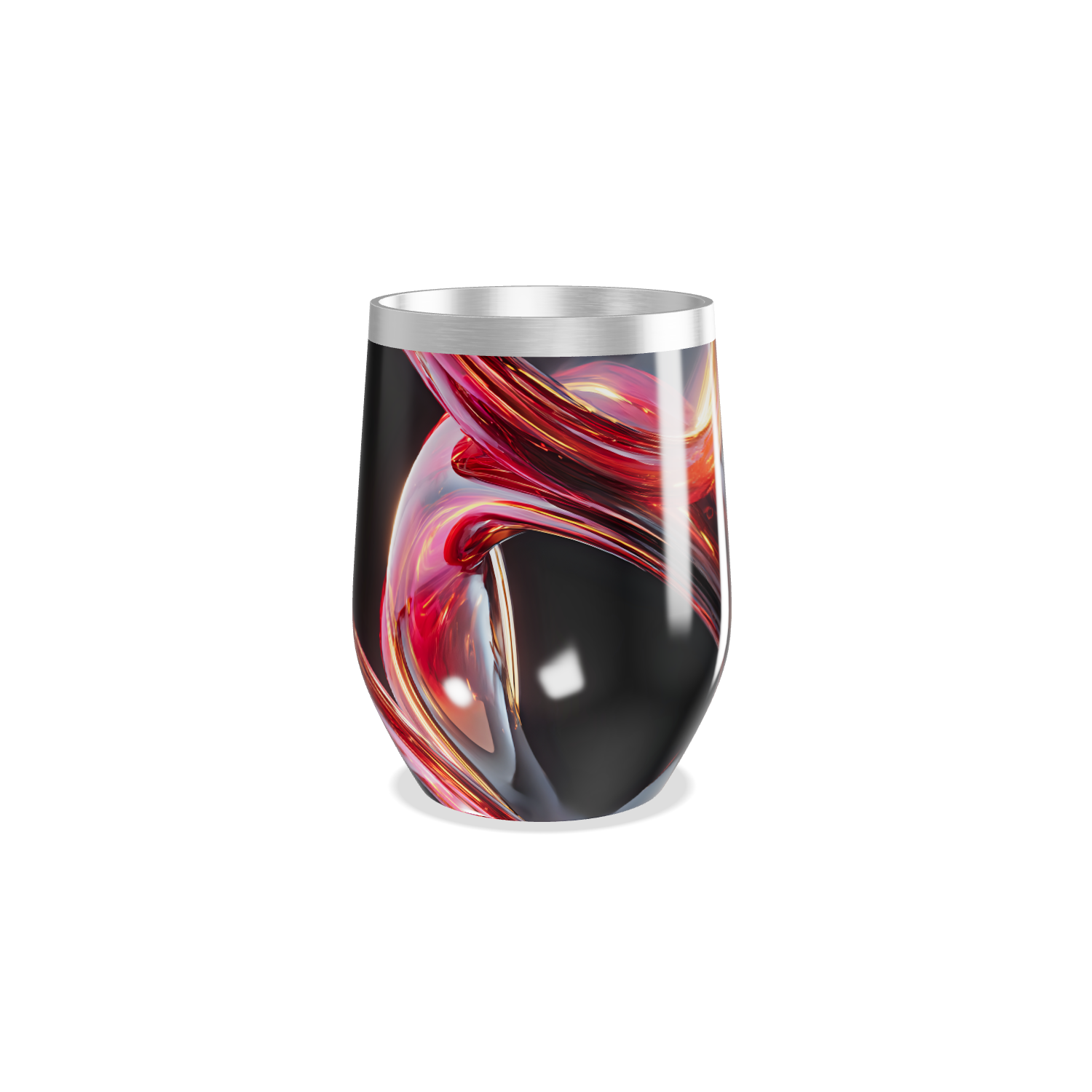 Copo Térmico Slim - Preto Aço Inox Abstrato