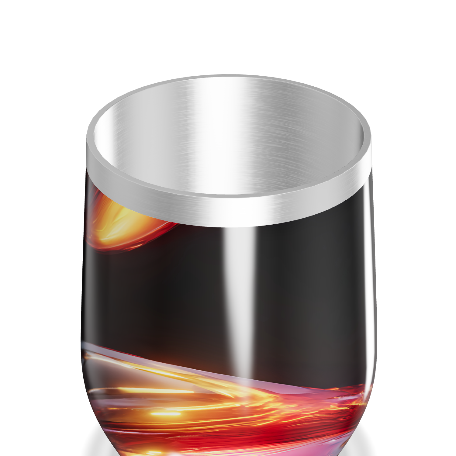 Copo Térmico Slim - Preto Aço Inox Abstrato