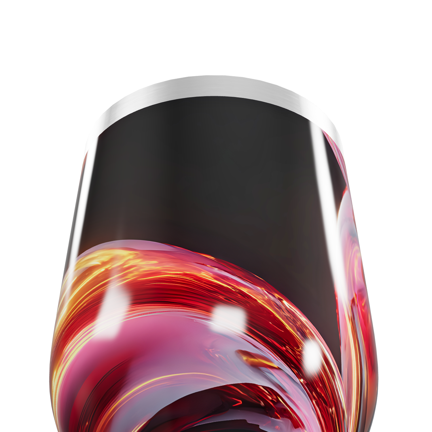 Copo Térmico Slim - Preto Aço Inox Abstrato