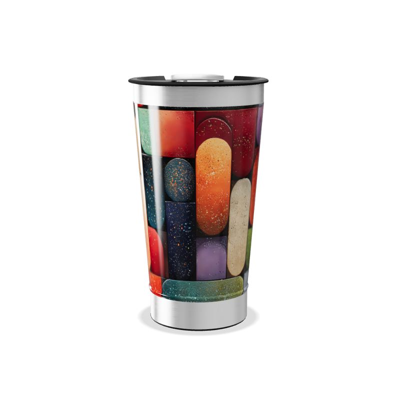 Copo Térmico - Estampa Colorida Geométrica