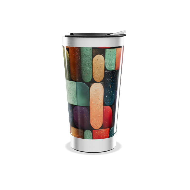 Copo Térmico - Estampa Colorida Geométrica