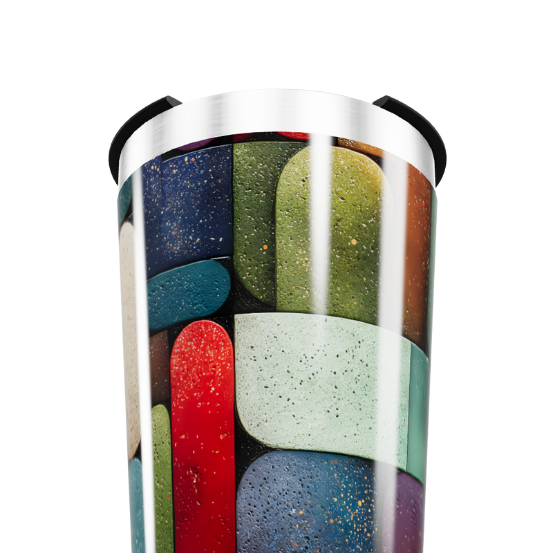 Copo Térmico - Estampa Colorida Geométrica