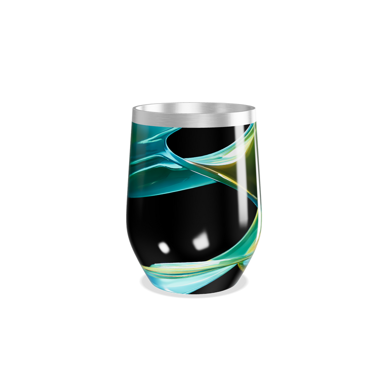 Copo Térmico Slim - Preto com Estampa Verde