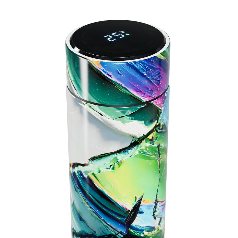 Garrafa Térmica Touch - Design Abstrato Colorido