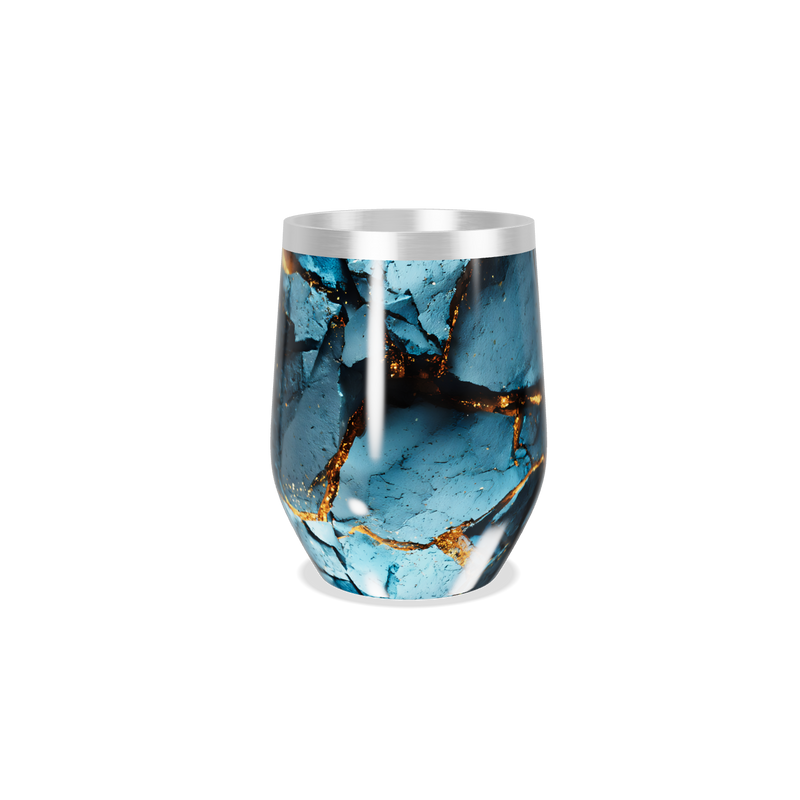 Copo Térmico Slim Azul Marmorizado Inox