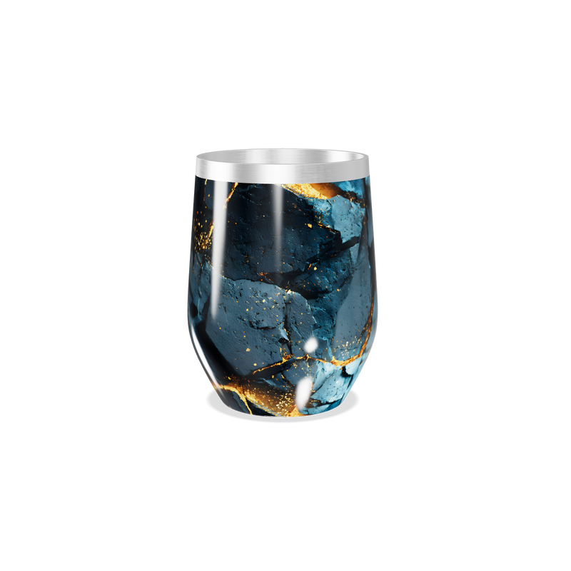 Copo Térmico Slim Azul Marmorizado Inox
