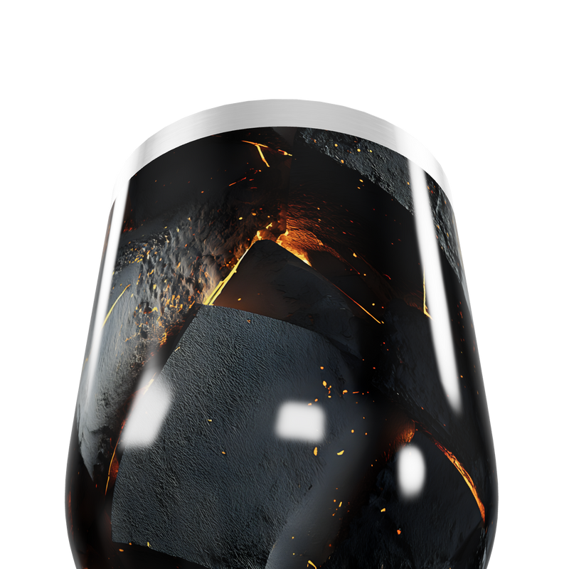 Copo Térmico Slim - Preto com Detalhes Dourados