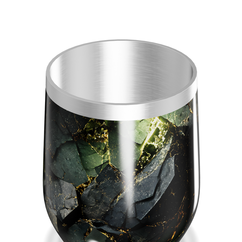 Copo Térmico Slim - Estampa Mármore Preto