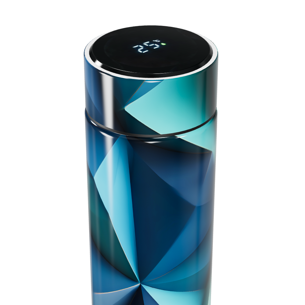 Garrafa Térmica Touch - Geométrica Azul