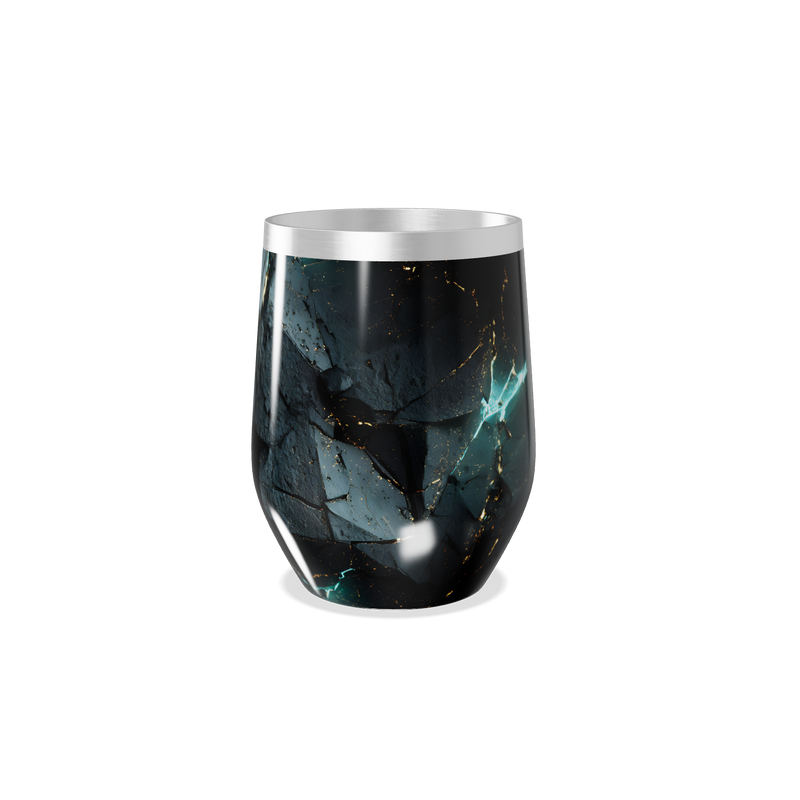 Copo Térmico Slim - Preto Mármore Inox