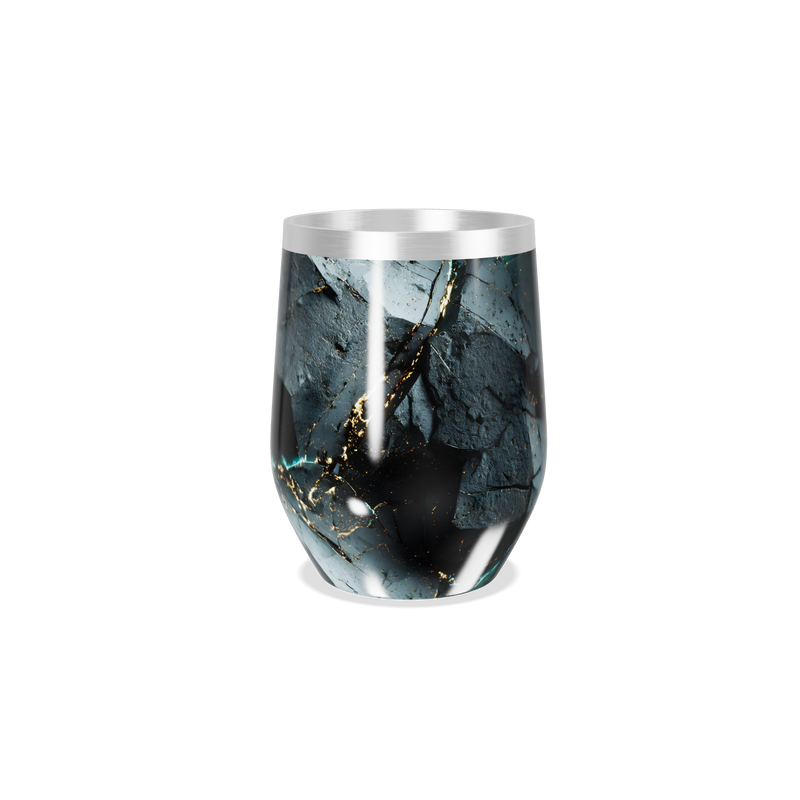 Copo Térmico Slim - Preto Mármore Inox