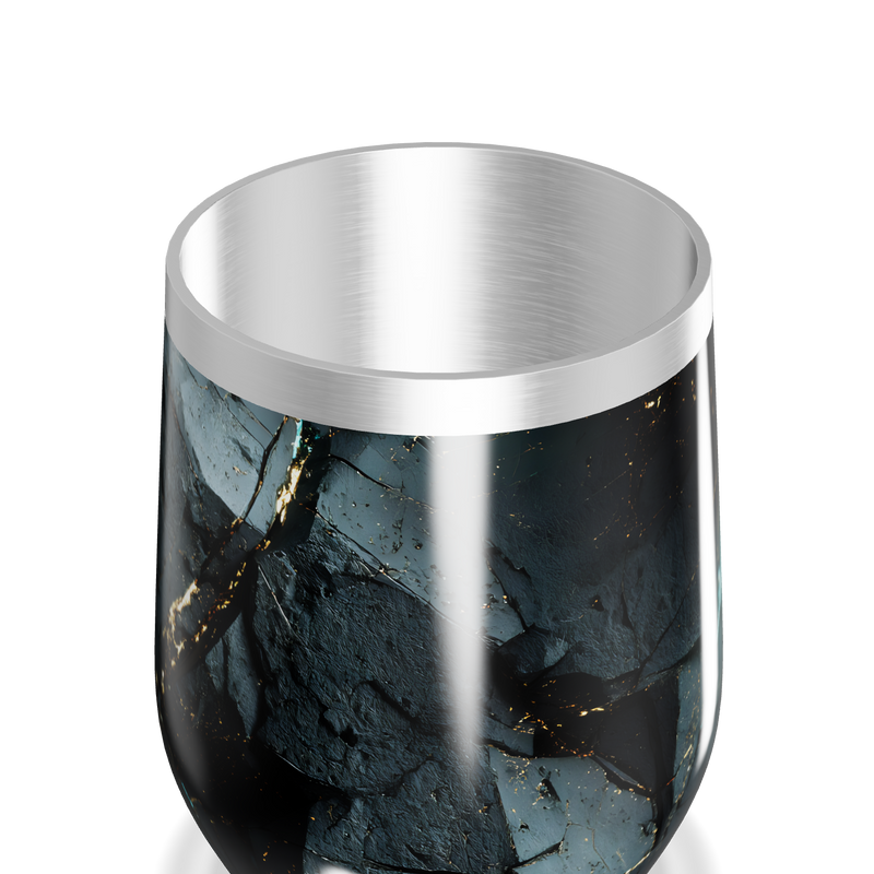 Copo Térmico Slim - Preto Mármore Inox