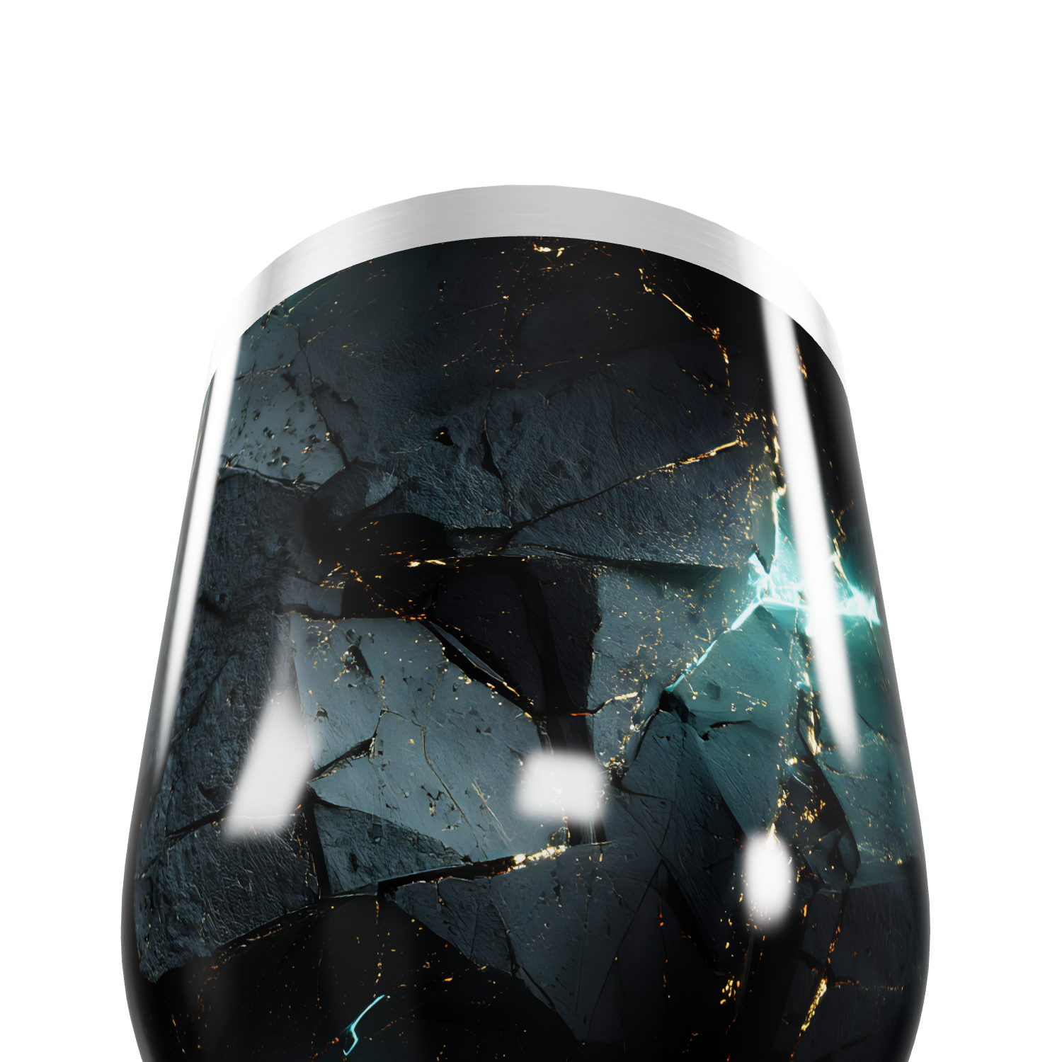 Copo Térmico Slim - Preto Mármore Inox