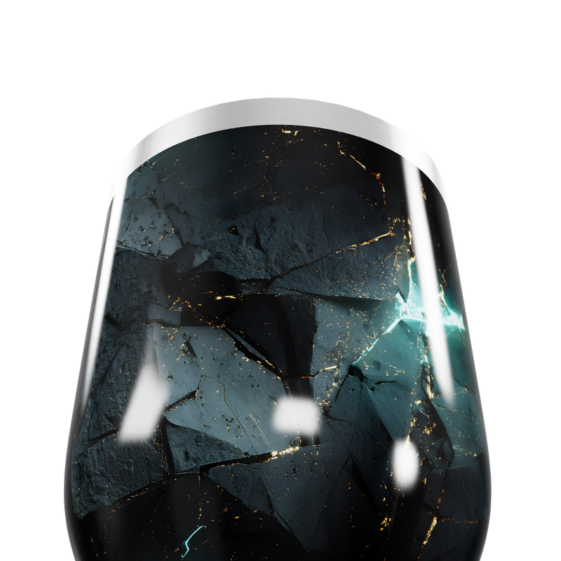 Copo Térmico Slim - Preto Mármore Inox