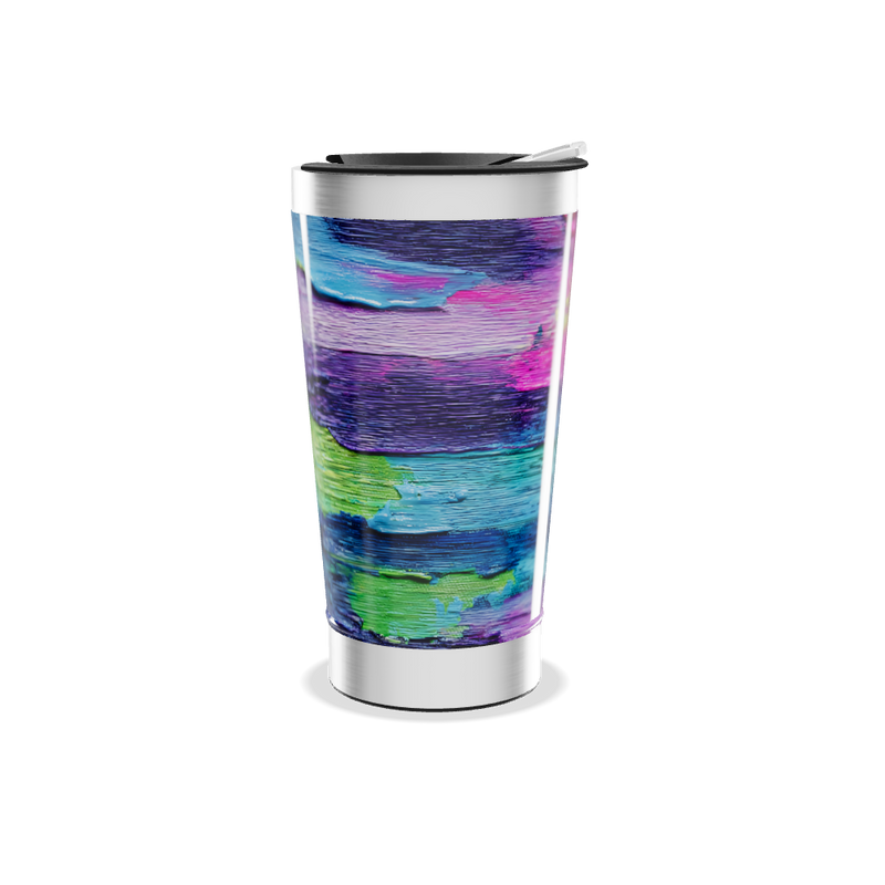 Copo Térmico - Estampa Abstrata Colorida