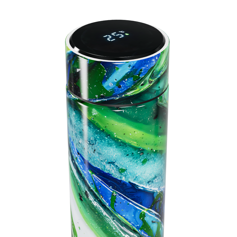 Garrafa Térmica Touch - Estampa Azul Verde