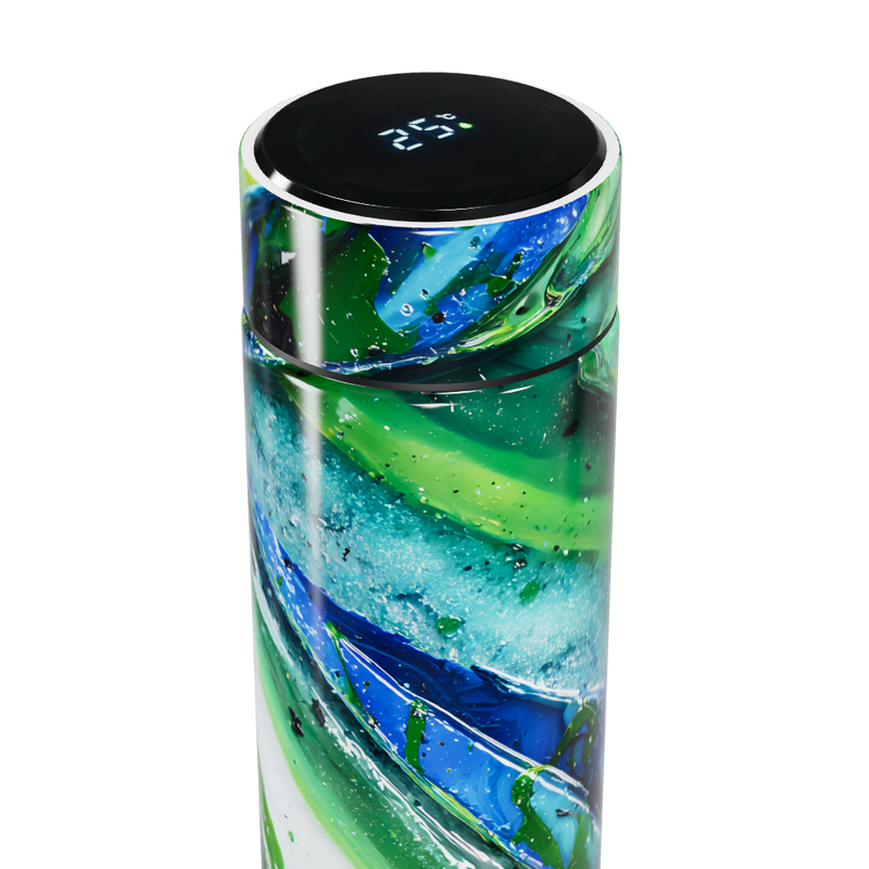 Garrafa Térmica Touch - Estampa Azul Verde