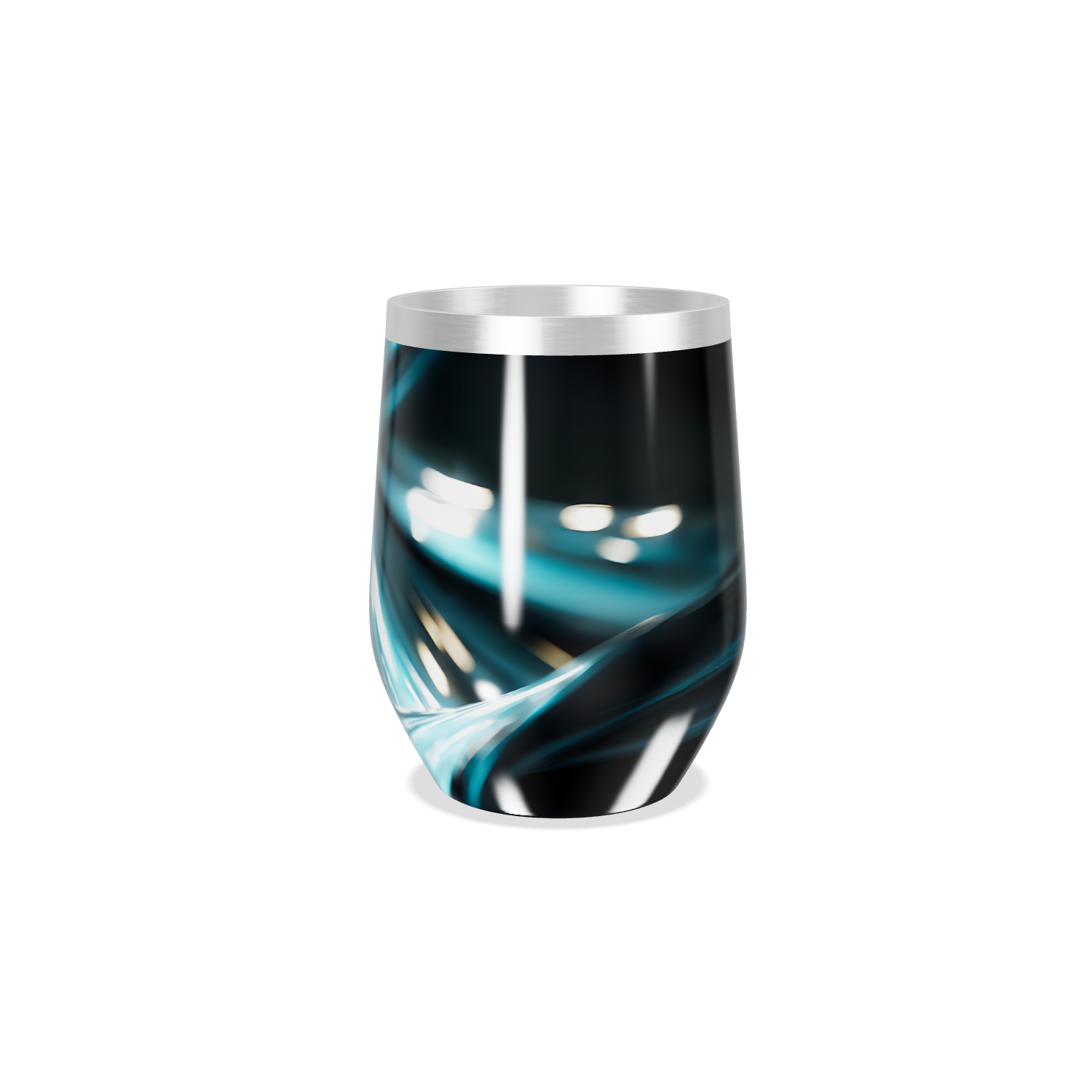 Copo Térmico Slim - Preto com Detalhes Azul