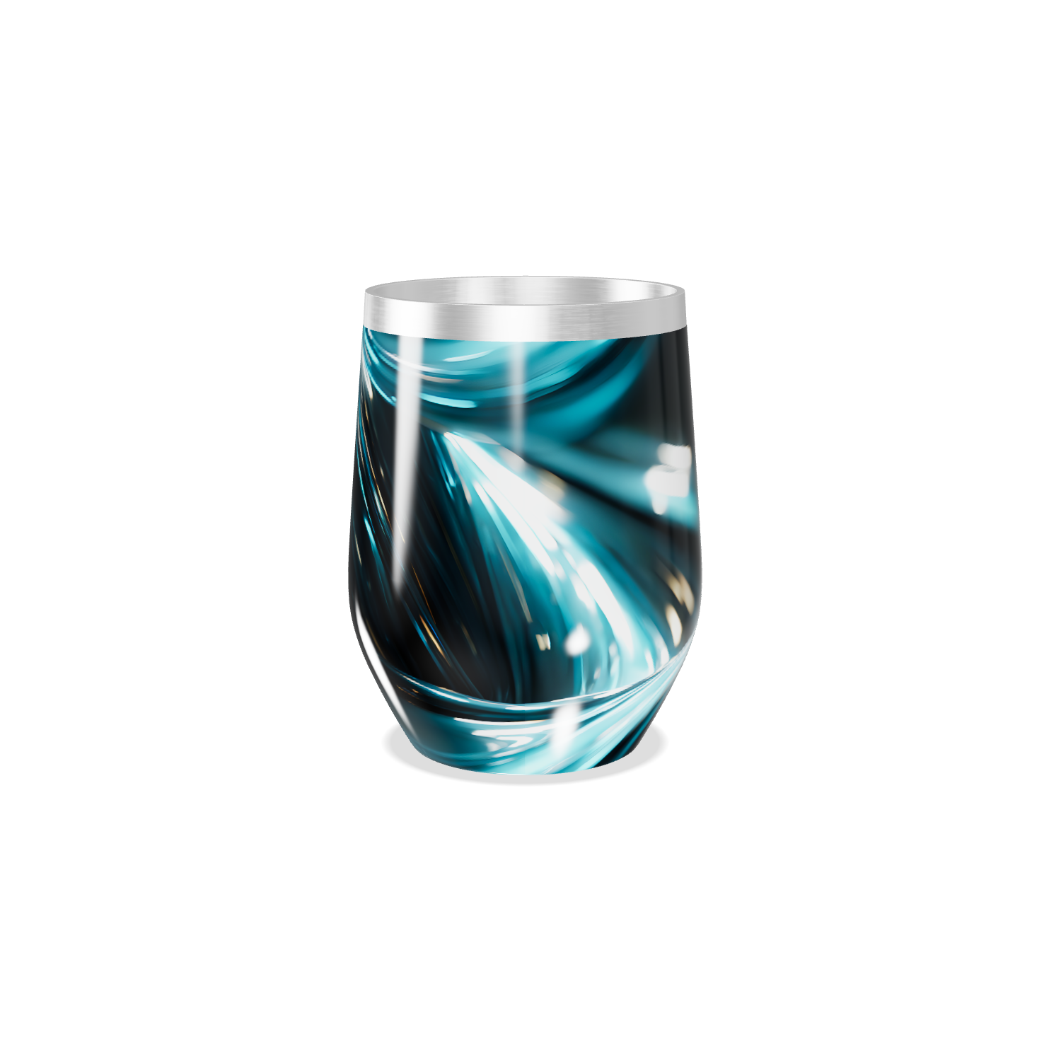 Copo Térmico Slim - Preto com Detalhes Azul