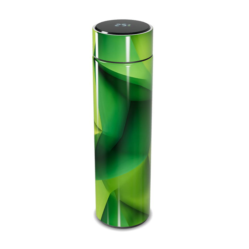 Garrafa Térmica Touch - Verde com estampa moderna