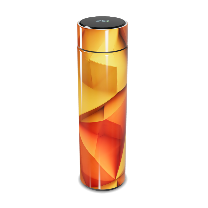 Garrafa Térmica Touch - Estampa Abstrata Laranja