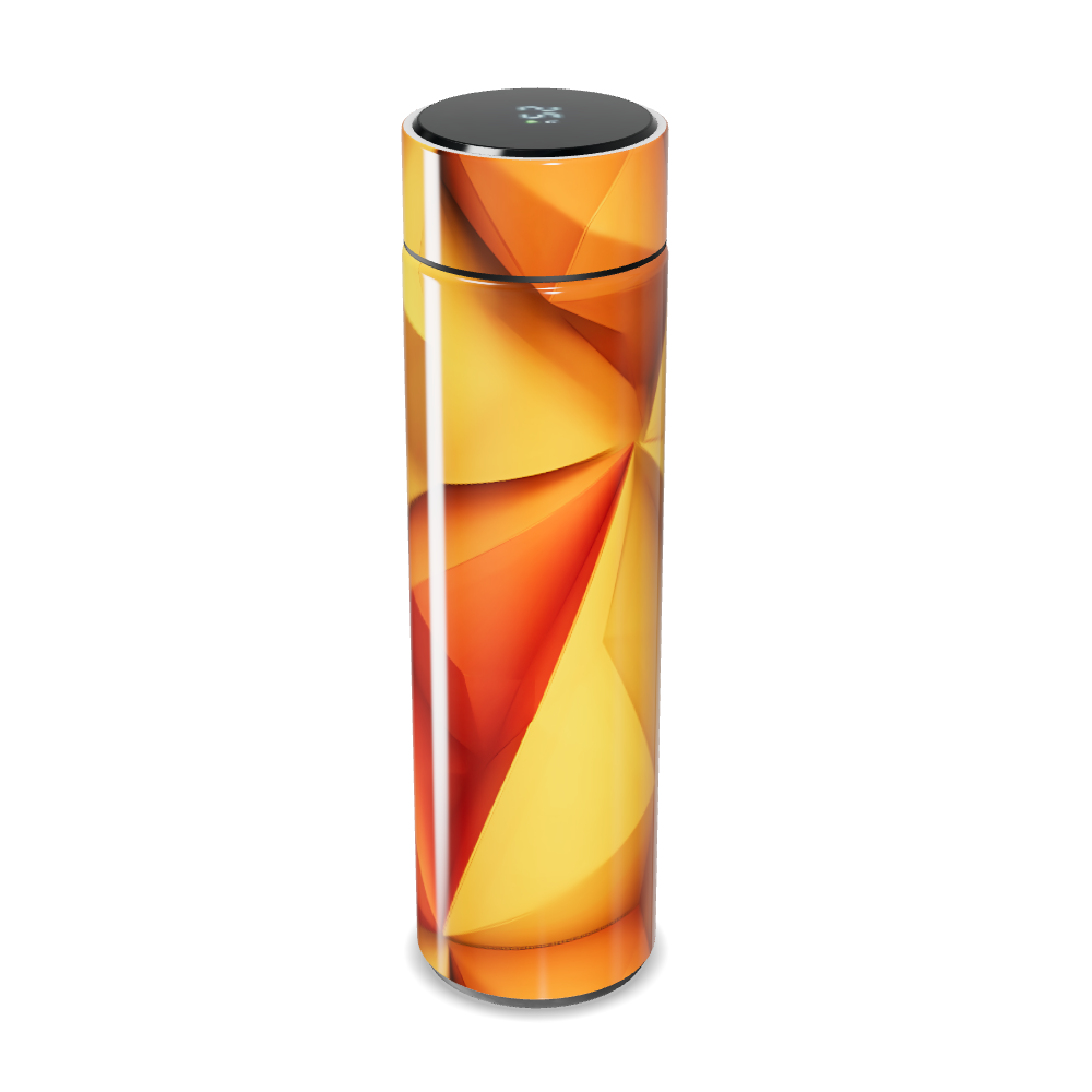 Garrafa Térmica Touch - Estampa Abstrata Laranja