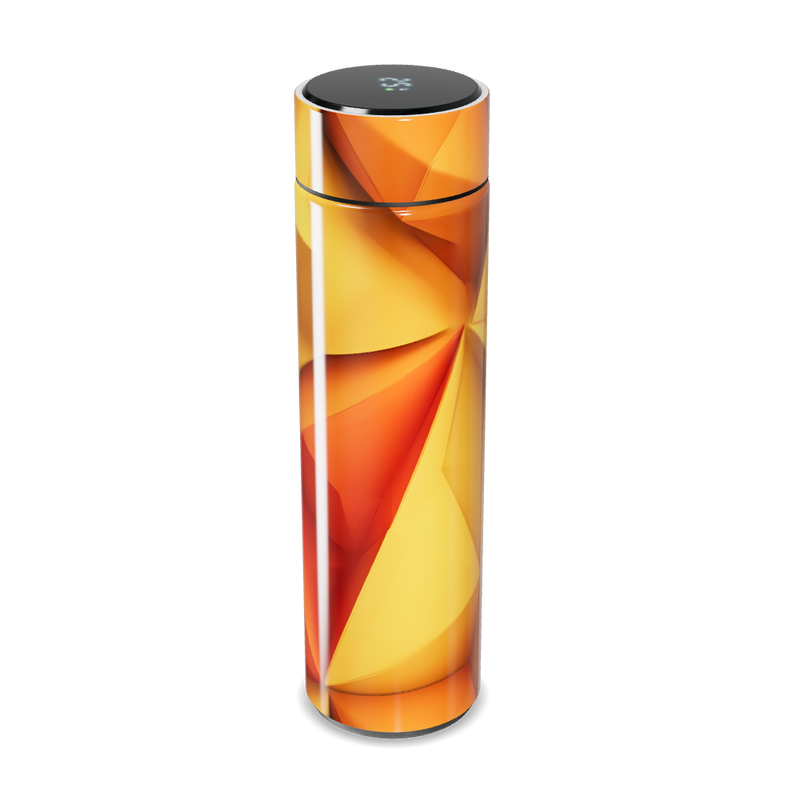 Garrafa Térmica Touch - Estampa Abstrata Laranja