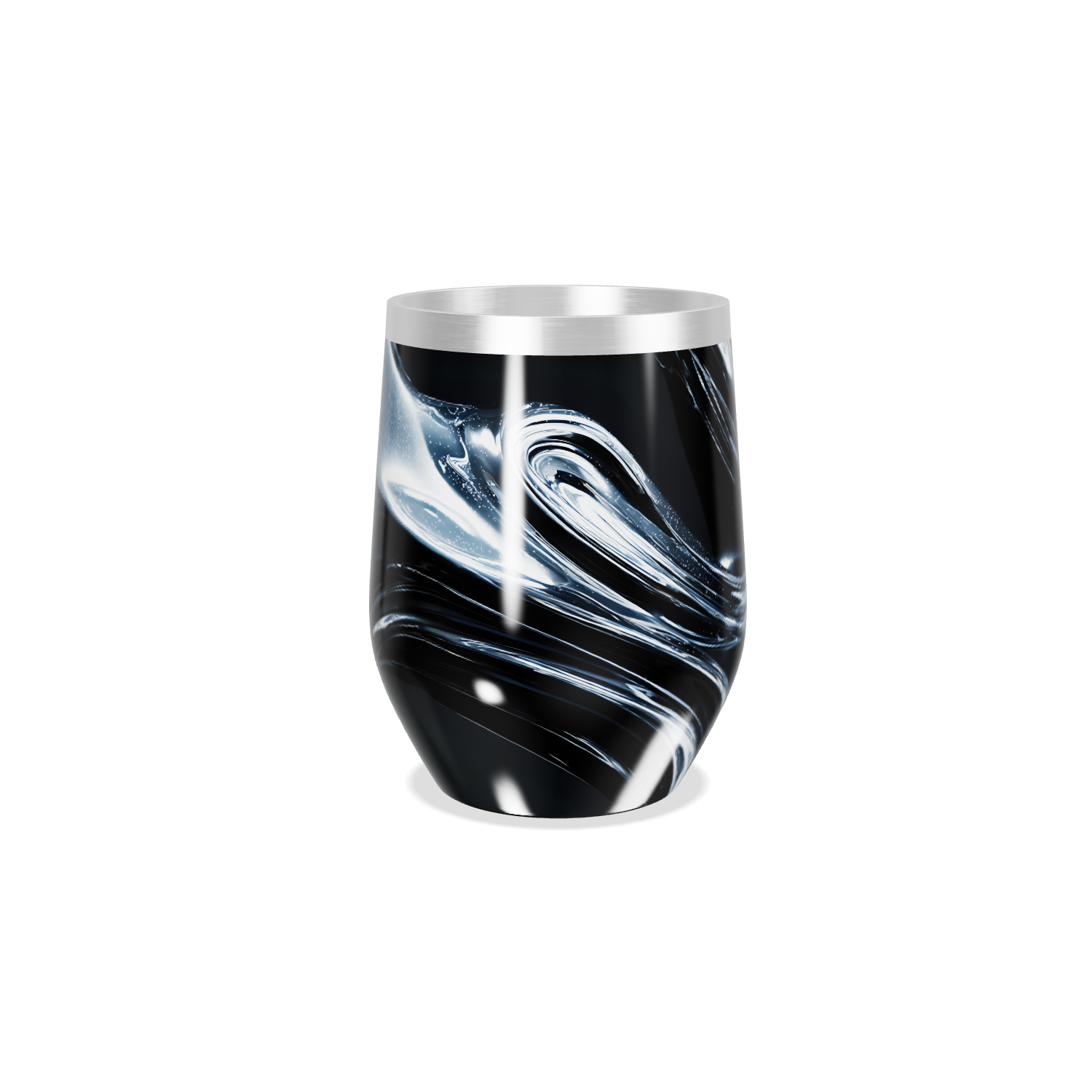 Copo Térmico Slim - Preto Marmorizado Inox