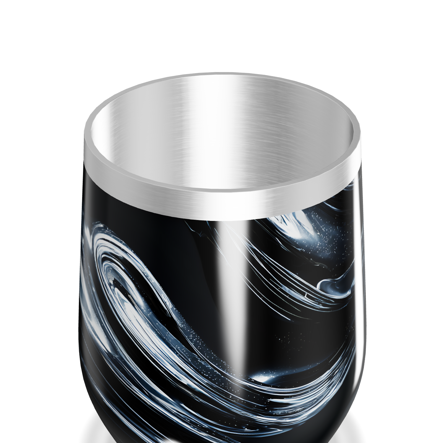 Copo Térmico Slim - Preto Marmorizado Inox