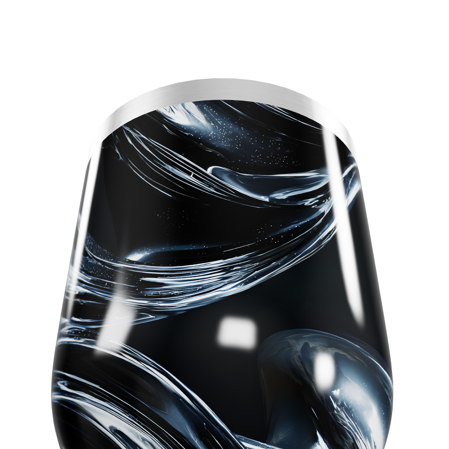 Copo Térmico Slim - Preto Marmorizado Inox