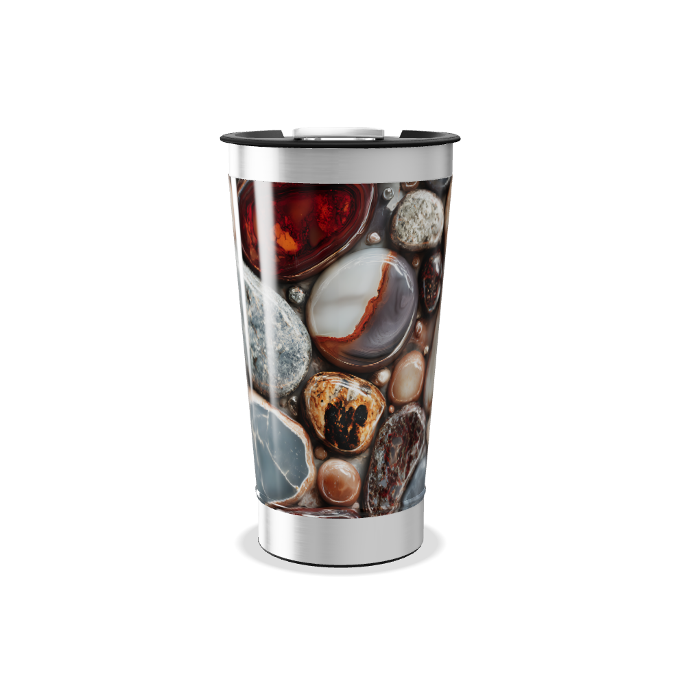 Copo Térmico - Estampa Pedras Coloridas