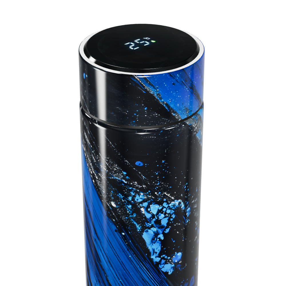 Garrafa Térmica Touch - Azul Preto Abstrato