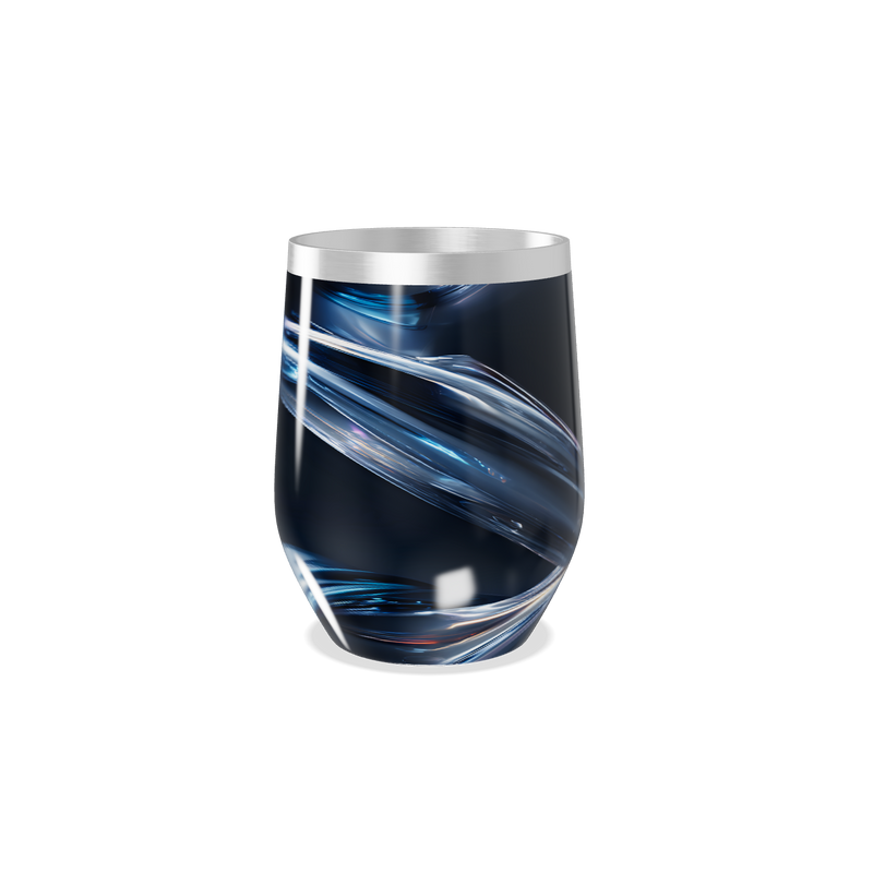 Copo Térmico Slim - Azul com Listras Elegantes