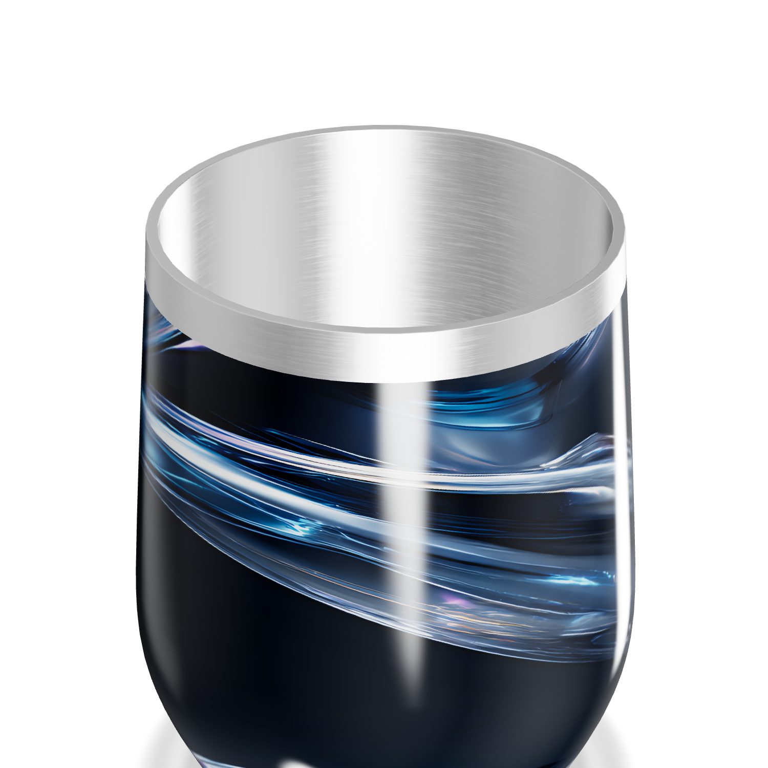 Copo Térmico Slim - Azul com Listras Elegantes