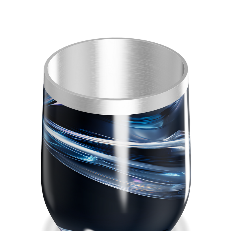 Copo Térmico Slim - Azul com Listras Elegantes