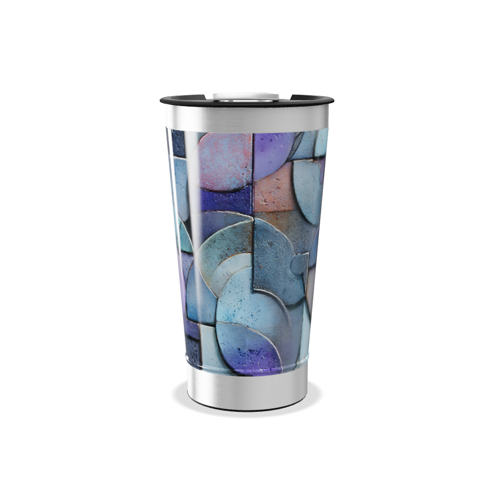 Copo Térmico - Azul Geométrico Inox