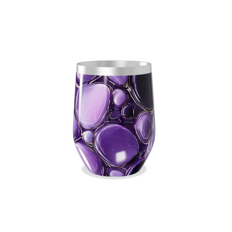 Copo Térmico Slim - Roxo com Estampa Abstrata