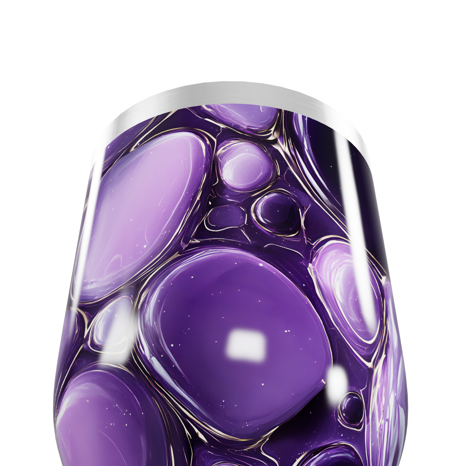 Copo Térmico Slim - Roxo com Estampa Abstrata