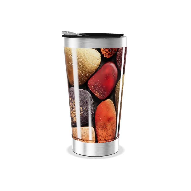 Copo Térmico - Estampa Pedras Coloridas