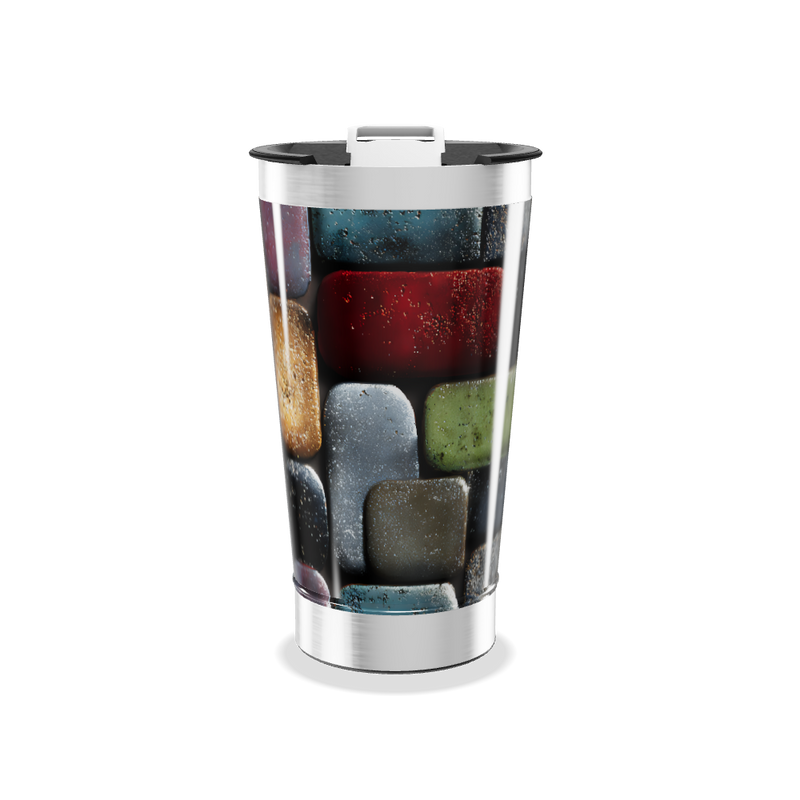 Copo Térmico - Estampa Colorida Geométrica