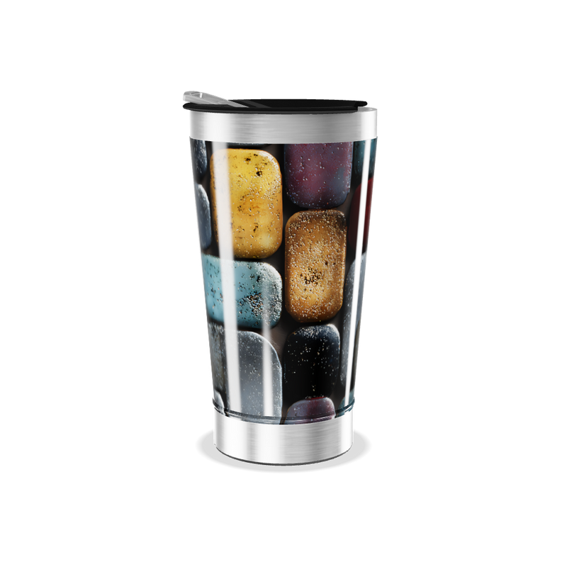 Copo Térmico - Estampa Colorida Geométrica