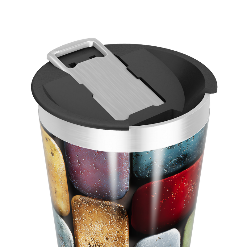 Copo Térmico - Estampa Colorida Geométrica