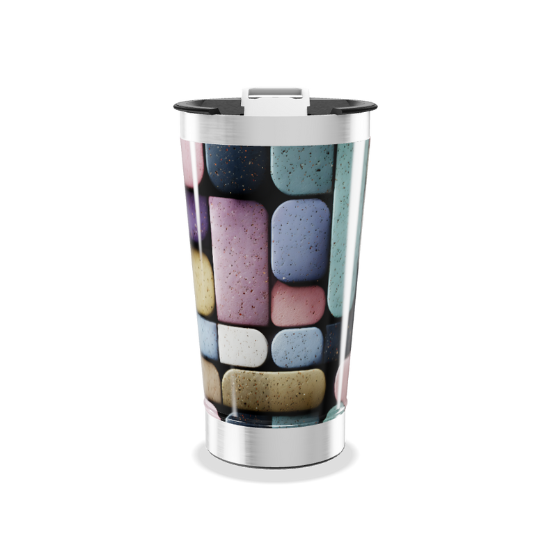 Copo Térmico - Estampa Geométrica Colorida