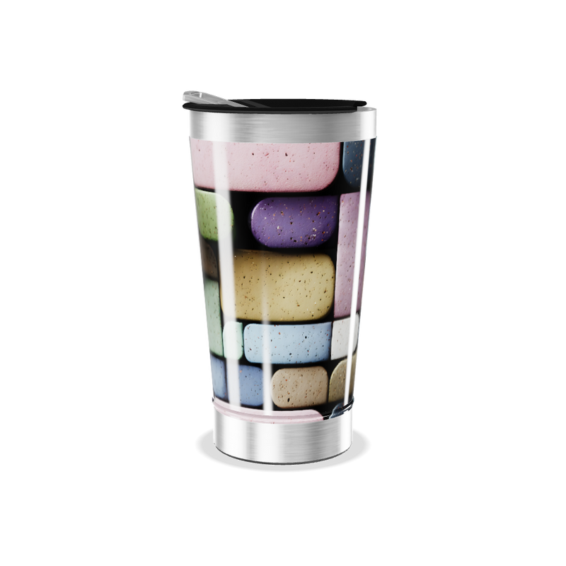 Copo Térmico - Estampa Geométrica Colorida