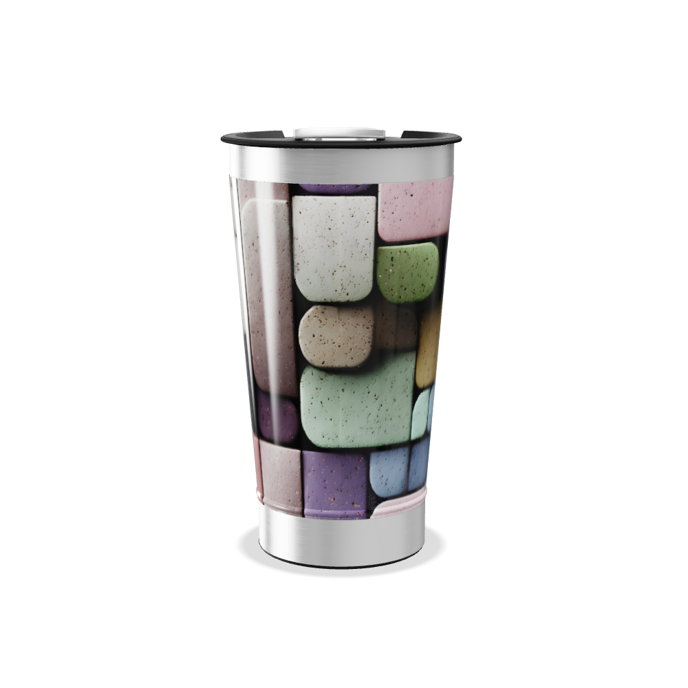 Copo Térmico - Estampa Geométrica Colorida