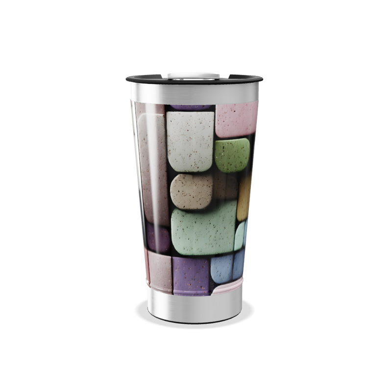 Copo Térmico - Estampa Geométrica Colorida