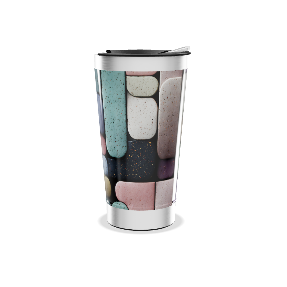 Copo Térmico - Estampa Geométrica Colorida